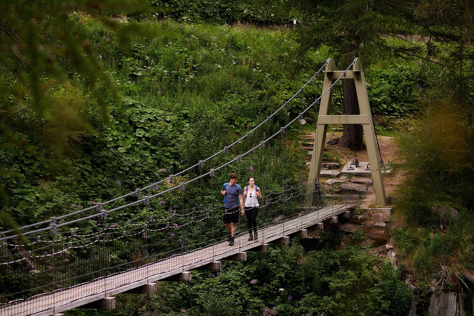 Bodmer suspension bridge near Ulrichen