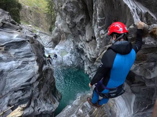 Canyoning in the Massa Gorge
