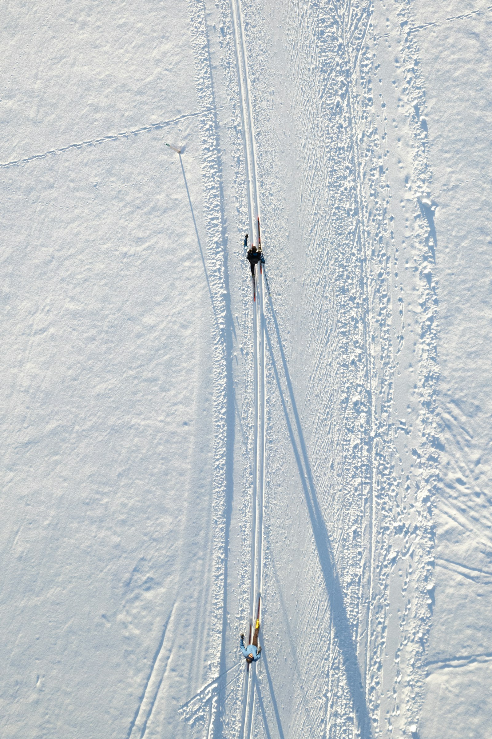 Cross-country skiing on the Simplon Pass