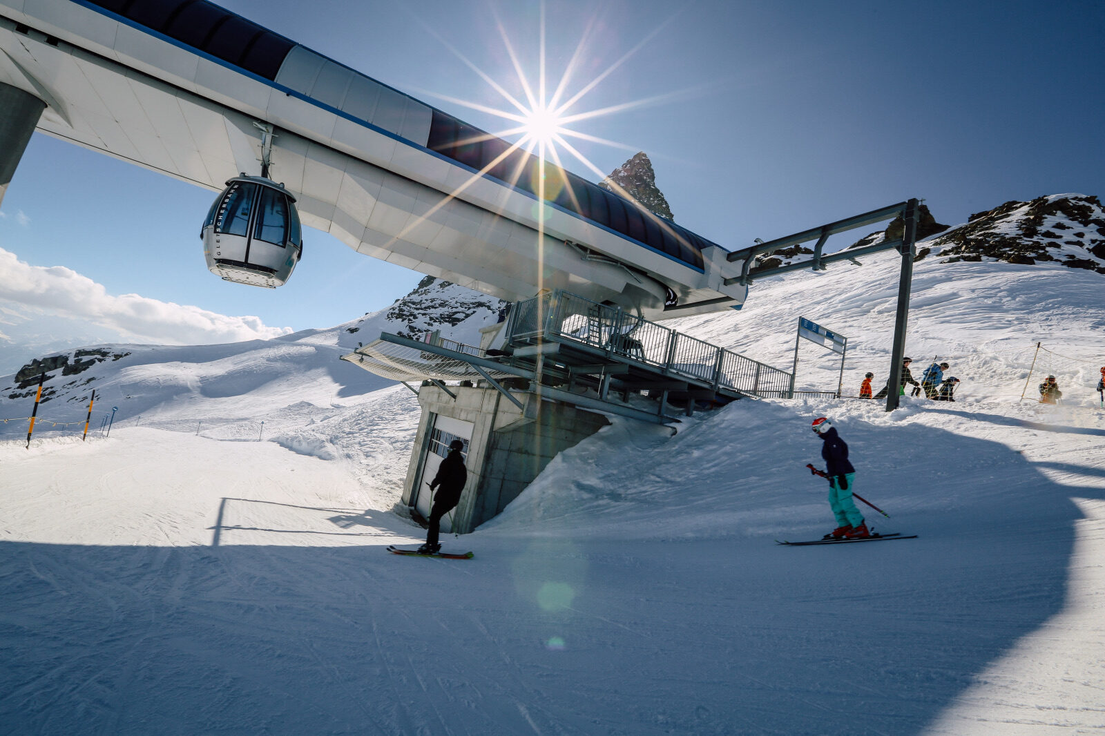 Skiing on the Lauchernalp