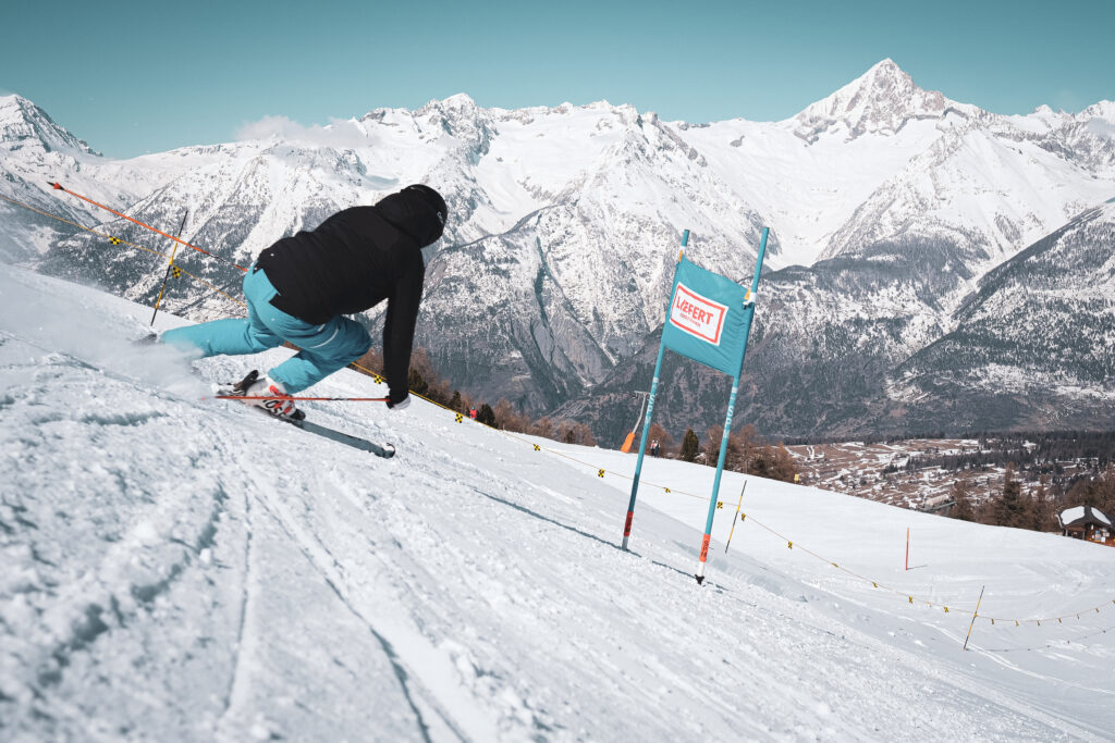 Skiing on the Moosalp