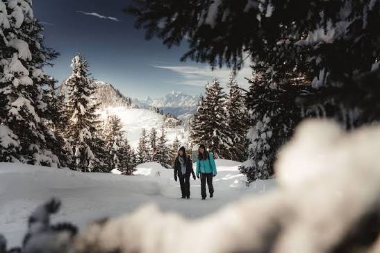 Winter walking to Riederalp
