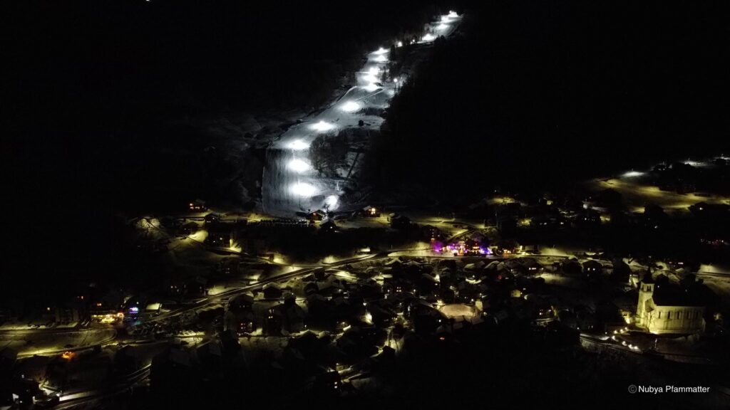 Night skiing on the Strygge
