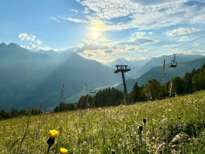 Suspension bridge over the Milibach