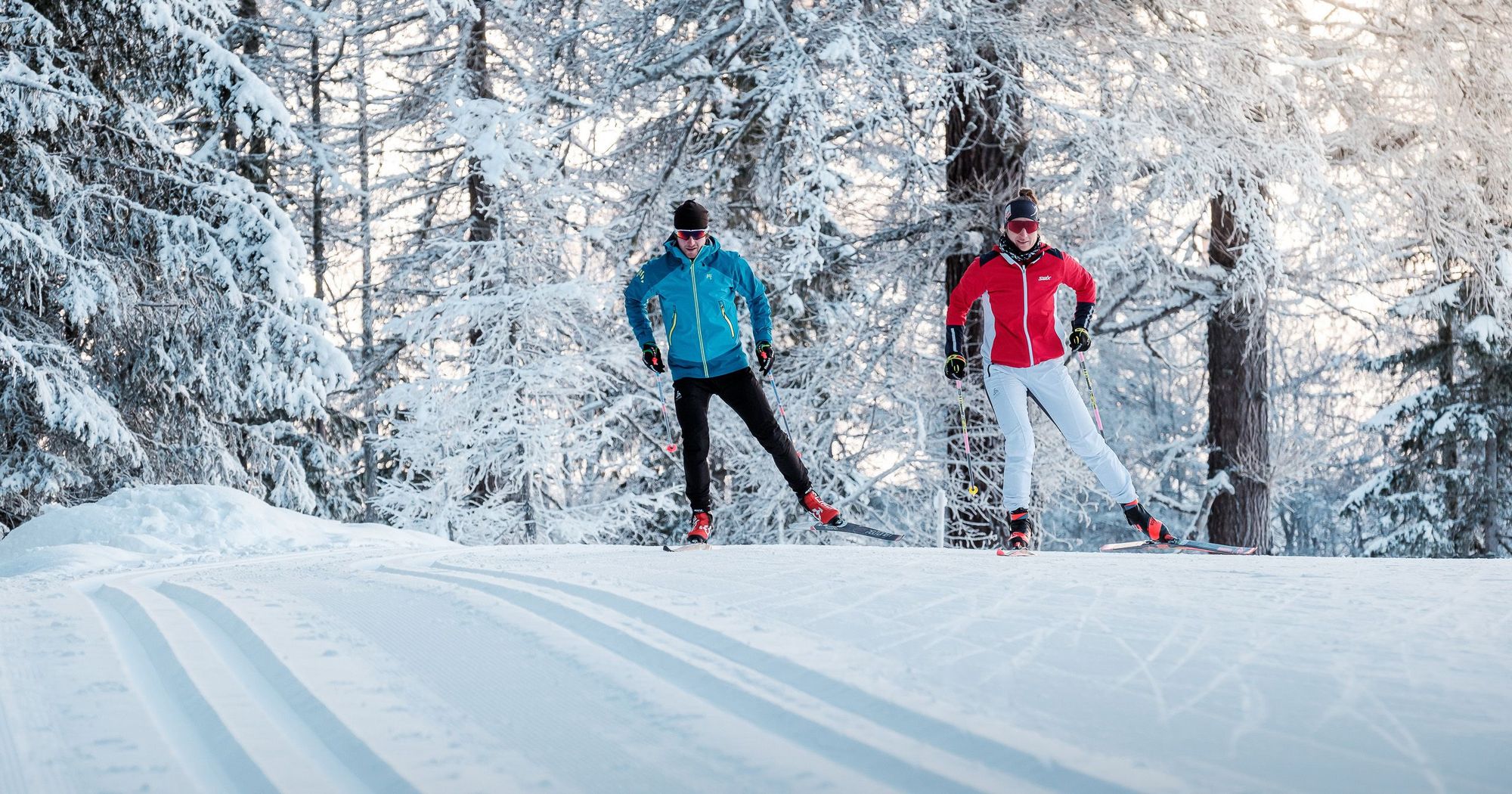 The Goms cross-country ski network